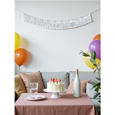 Гирлянда «Бахрома» 2 метра, серебряная