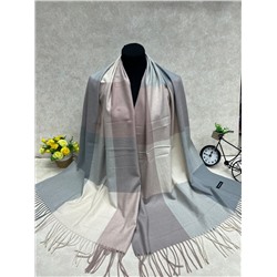 Палантин в клетку из кашемира, мультицвет