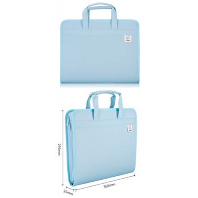 Папка-портфель A4 72561BLUE 13 отделений, терилен синий (1455423) Deli