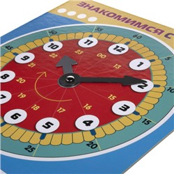 ИГРА Обучающая А4 Многоразовый тренажер "Пиши и стирай. Знакомимся с часами" (091558) 31314 Хатбер