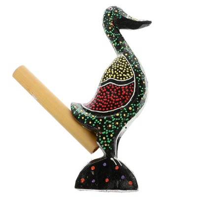 Сувенирный музыкальный инструмент «Свисток Утка», 2×10×17 см, дерево