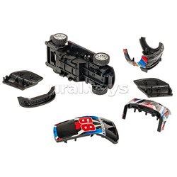 Машинка пластмассовая инерционная "Авария на трассе" Гонка спорт (pull back) ВОХ 15,2х7,5х7,5см,