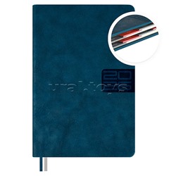 Ежедневник датированный 2026 Escalada, #Думай как миллиардер, А5, 176 л., Тиволи глосс синий