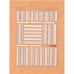 Наклейки для ногтей «Вязка», объёмные, матовые, белые