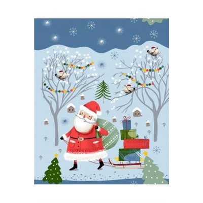 Набор 3 полотенца "Зимний день", вафля