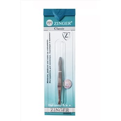 Zinger Пинцет для бровей скошенный / Classic B 162 S, 76-78 мм, серебристый глянцевый KRISTALLER, 1112117