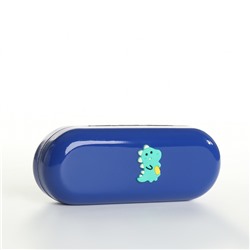 Футляр для очков на хлопушке, однотонный, размер 16×6×3.5 см, синий