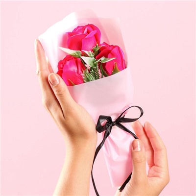 Букет мыльных роз, фуксия