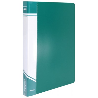 Папка пластиковая 2 кольца 25мм NP5075G зеленая 700мкм inФОРМАТ