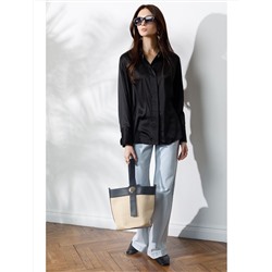 Блузка из сатина с эластаном