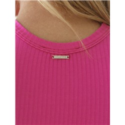 Топ из трикотажа в широкий рубчик