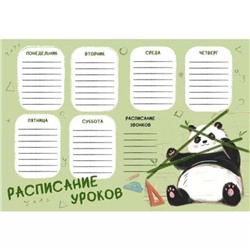 Расписание уроков А4 "Панда" РЛ40038 Эксмо