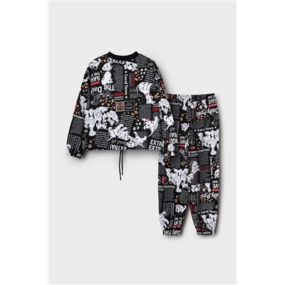 Комплект трикотажный для девочек: толстовка, брюки PLAYTODAY, 1240894