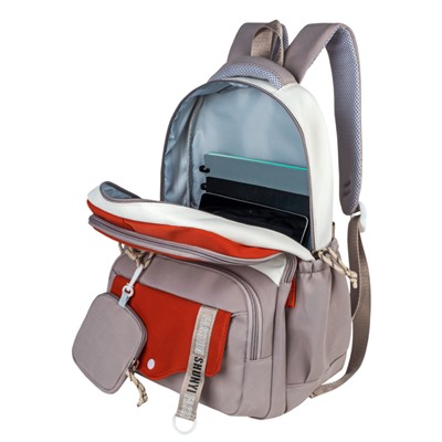 Рюкзак MERLIN 86028 серо-терракотовый