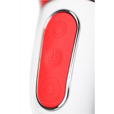 Красный вибратор Satisfyer Power Flower с лепестками - 18,8 см.