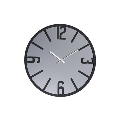 Часы настенные, интерьерные, бесшумные, плавный ход, d=40 см, металл, зеркало