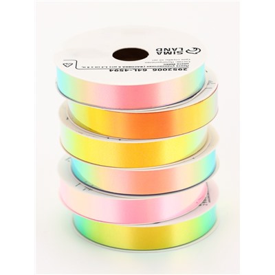 Лента упаковочная для декора и подарков, неон, 1.2 см × 5 м