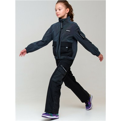 Куртка текстильная с полиуретановым покрытием для девочек (ветровка)