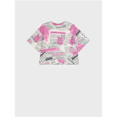 Фуфайка трикотажная для девочек (футболка)