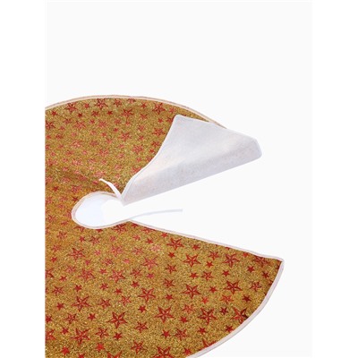 Коврик под ёлку «Сияние звёзд» d=86 см, золотистый