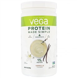Vega, Protein Made Simple, протеин, ваниль, 259 г (9,2 унции)