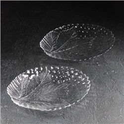 Блюда Paşabahçe Sultana, 23×18 см, набор 2 шт.,стекло, прозрачные