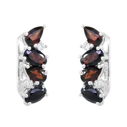 Серьги из серебра гранат, Лента
