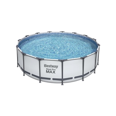 Бассейн каркасный Steel Pro MAX, 457×122 см, фильтр-насос, лестница, тент, круглый, 56438 Bestway