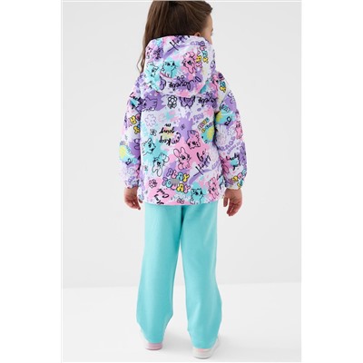 Куртка текстильная с полиуретановым покрытием для девочек (ветровка) PLAYTODAY, 1240298