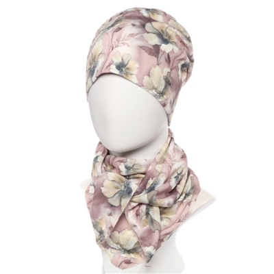 Комплект шапка, шарф женский АВ Принт-косынка