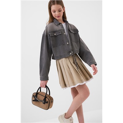 Куртка текстильная джинсовая для девочек PLAYTODAY, 1243740