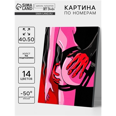 Картина по номерам на холсте с подрамником «Вечерняя страсть» 40×50 см