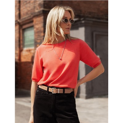 Джемпер тонкой вязки из хлопка с кашемиром