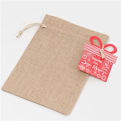 Мешочек подарочный новогодний «Подарочек», 13×18 см ± 1.5 см