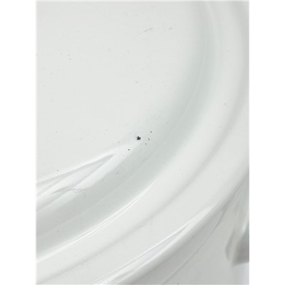 УЦЕНКА Кастрюля эмалированная, 8 л, d=26.4 см, с крышкой, цилиндрическая, без декора, белая