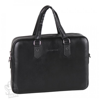Портфель мужской кожаный 66239H black Heanbag