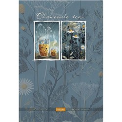 Бизнес-блокнот А5  96л клетка/линия "Ромашковый чай" тв.переплет (093822) 35530 Хатбер