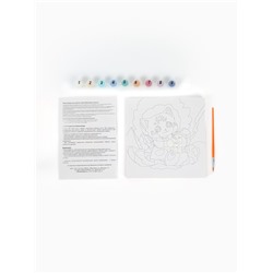 Картина по номерам на холсте «Кот и снеговик», 20×20 см