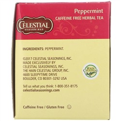 Celestial Seasonings, Травяной чай, Перечная мята, Без кофеина, 20 чайных пакетиков, 1,1 унции (32 г)