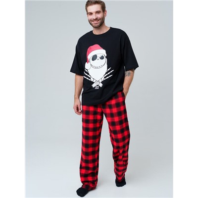 Комплект для мужчин: фуфайка (футболка) трикотажная, брюки текстильные