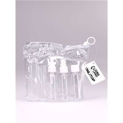 Набор для хранения, в чехле, 4 предмета, цвет белый/прозрачный