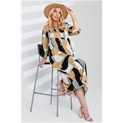 Платье  6145/04/Бежевый, черный