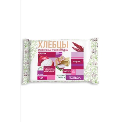Хлебцы амарантовые c луком 100г ЭКОПРОДУКТЫ, 1187302