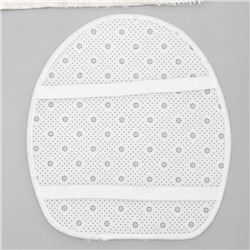 Коврики для ванной и туалета «Доляна. Плюшевый», 3 шт., 80×50 см, 40×50 см, 40×35 см, белые