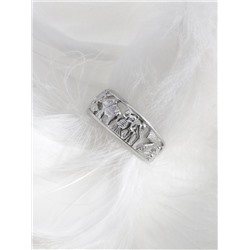 Кольцо 7(семь) символов На удачу из серебра родированное 925 пробы 1-104р