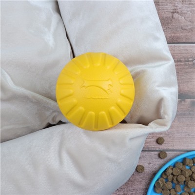 Мяч из EVA, 9 см, плавающий, для дрессировки, жёлтый