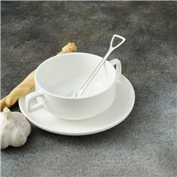 Ложка десертная Magistro «Лопата», длина 15.5 см, прямоугольная, нержавеющая сталь, серебристая