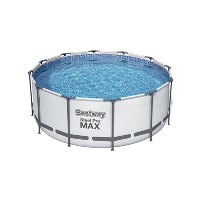 Бассейн каркасный Bestway Steel Pro MAX 56420, 366×122 см, фильтр-насос, лестница, тент, круглый
