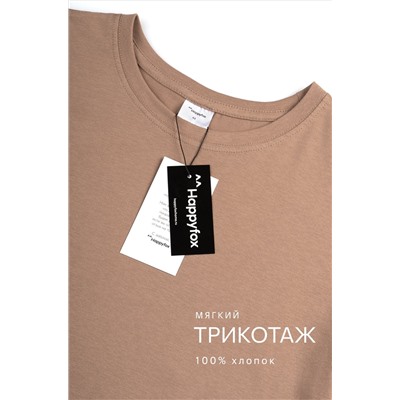 Женская базовая хлопковая футболка Happyfox