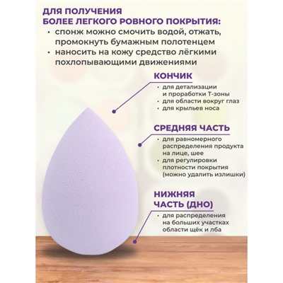 Спонжи для нанесения макияжа желтые 4 шт